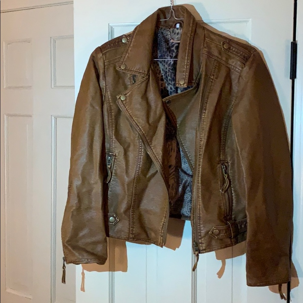 Brown Pleather Jacket